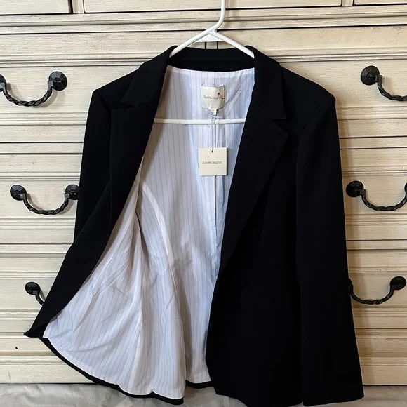 Favorite Daughter “The Favorite Blazer” Black Size L NWT - Picture 4 of 13